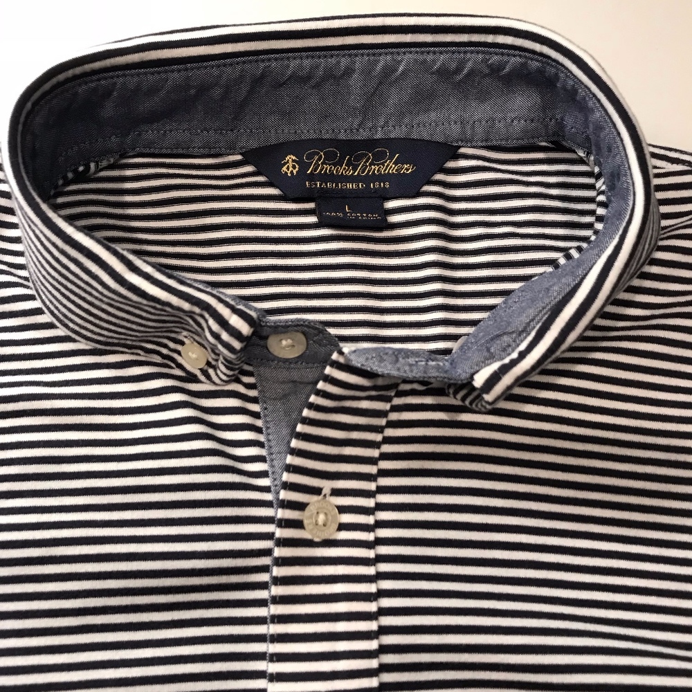 Brooks Brothers Long Sleeve Polo Button Collar